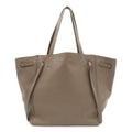 Celine Hippopotamus Phantom Small Belt Tote Shoulder Bag Leather Gray Jew Gold