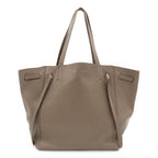Celine Hippopotamus Phantom Small Belt Tote Shoulder Bag Leather Gray Jew Gold