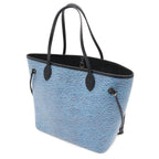 Louis Vuitton Epi Denim Neverfull MM Tote Shoulder Bag with Leather Blue Pouch — view 2