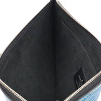 Louis Vuitton Epi Denim Neverfull MM Tote Shoulder Bag with Leather Blue Pouch — view 8