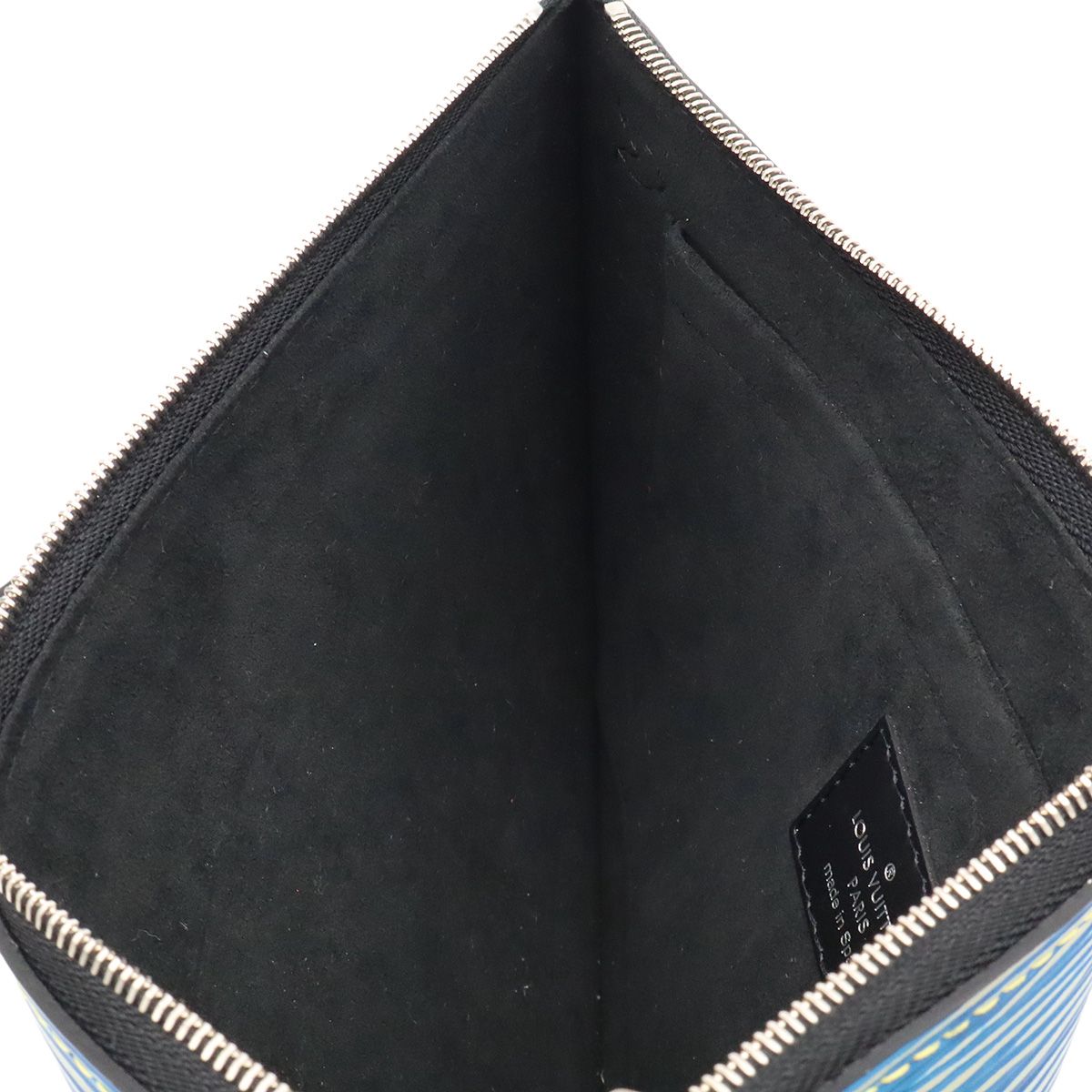 Louis Vuitton Epi Denim Neverfull MM Tote Shoulder Bag with Leather Blue Pouch — view 8