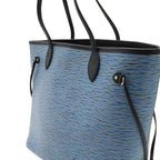 Louis Vuitton Epi Denim Neverfull MM Tote Shoulder Bag with Leather Blue Pouch — view 5