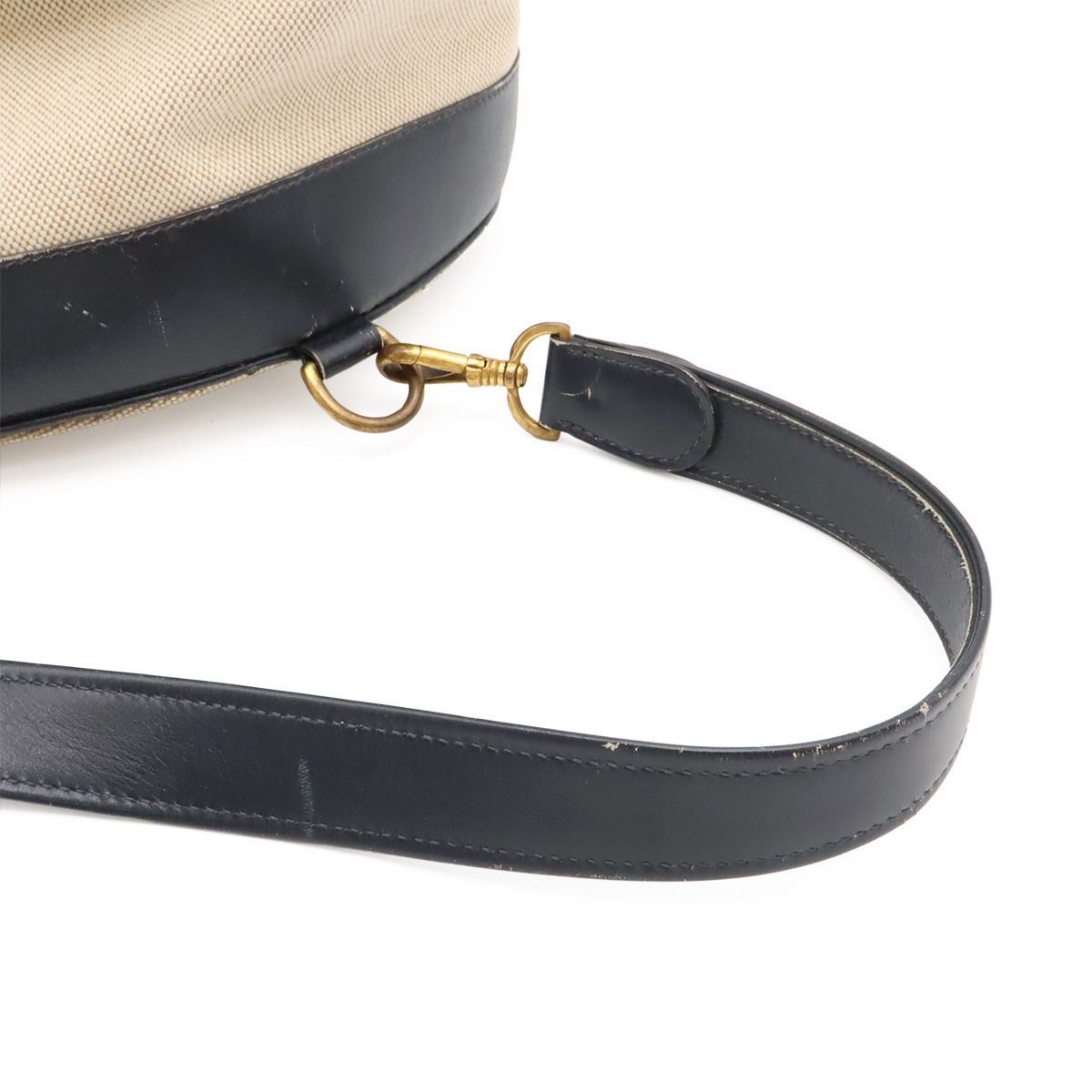 Hermes Lunch Logo Perforated Shoulder Bag Drawstring Toilette Ash Box Calf — view 5