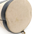 Hermes Lunch Logo Perforated Shoulder Bag Drawstring Toilette Ash Box Calf — view 3