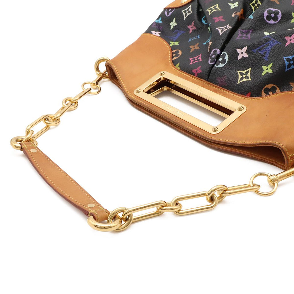 Louis Vuitton Monogram Multicolor Judy MM 2-Way Shoulder Bag Noir Black — view 7