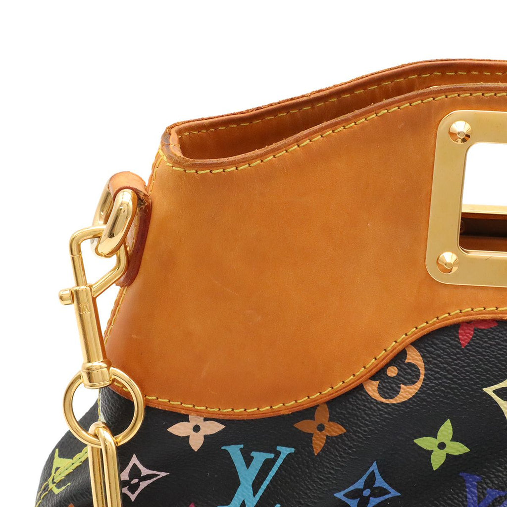 Louis Vuitton Monogram Multicolor Judy MM 2-Way Shoulder Bag Noir Black — view 6