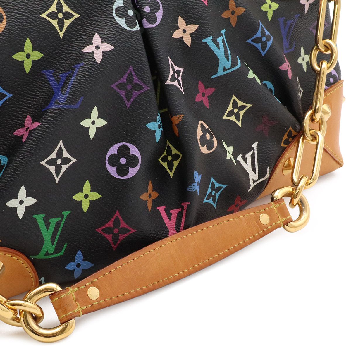 Louis Vuitton Monogram Multicolor Judy MM 2-Way Shoulder Bag Noir Black — view 5