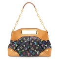 Louis Vuitton Monogram Multicolor Judy MM 2-Way Shoulder Bag Noir Black