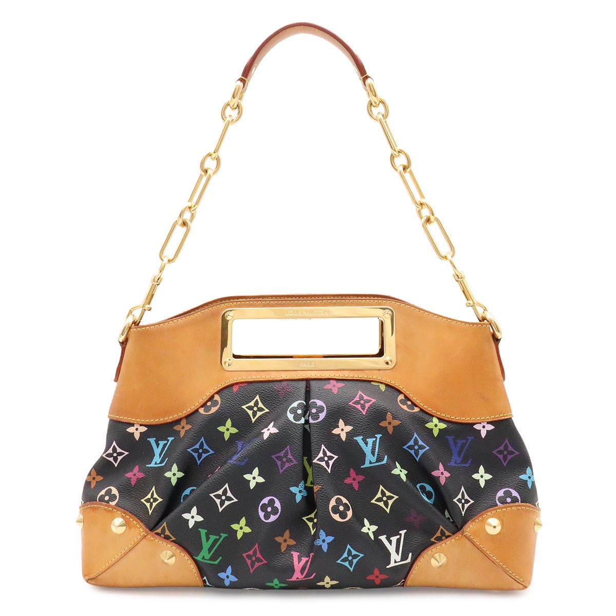 Louis Vuitton Monogram Multicolor Judy MM 2-Way Shoulder Bag Noir Black