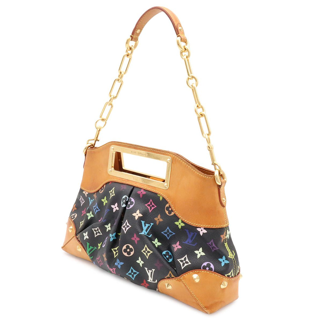 Louis Vuitton Monogram Multicolor Judy MM 2-Way Shoulder Bag Noir Black — view 2
