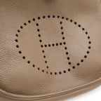 Hermes Evelyne 3 III GM Shoulder Bag Crossbody Togo Leather Etoupe Gray Silver — view 9