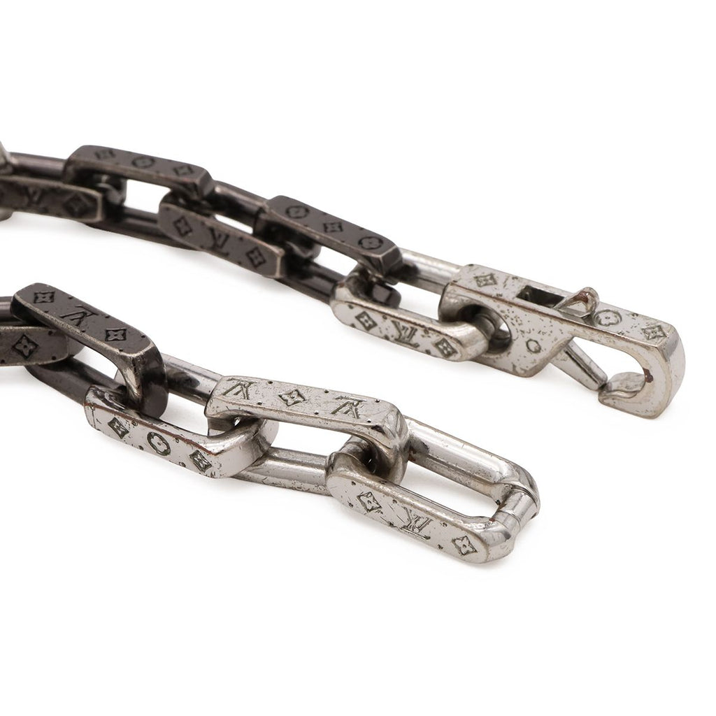 Louis Vuitton Bracelet Chain Monogram Collier Metal Silver — view 4