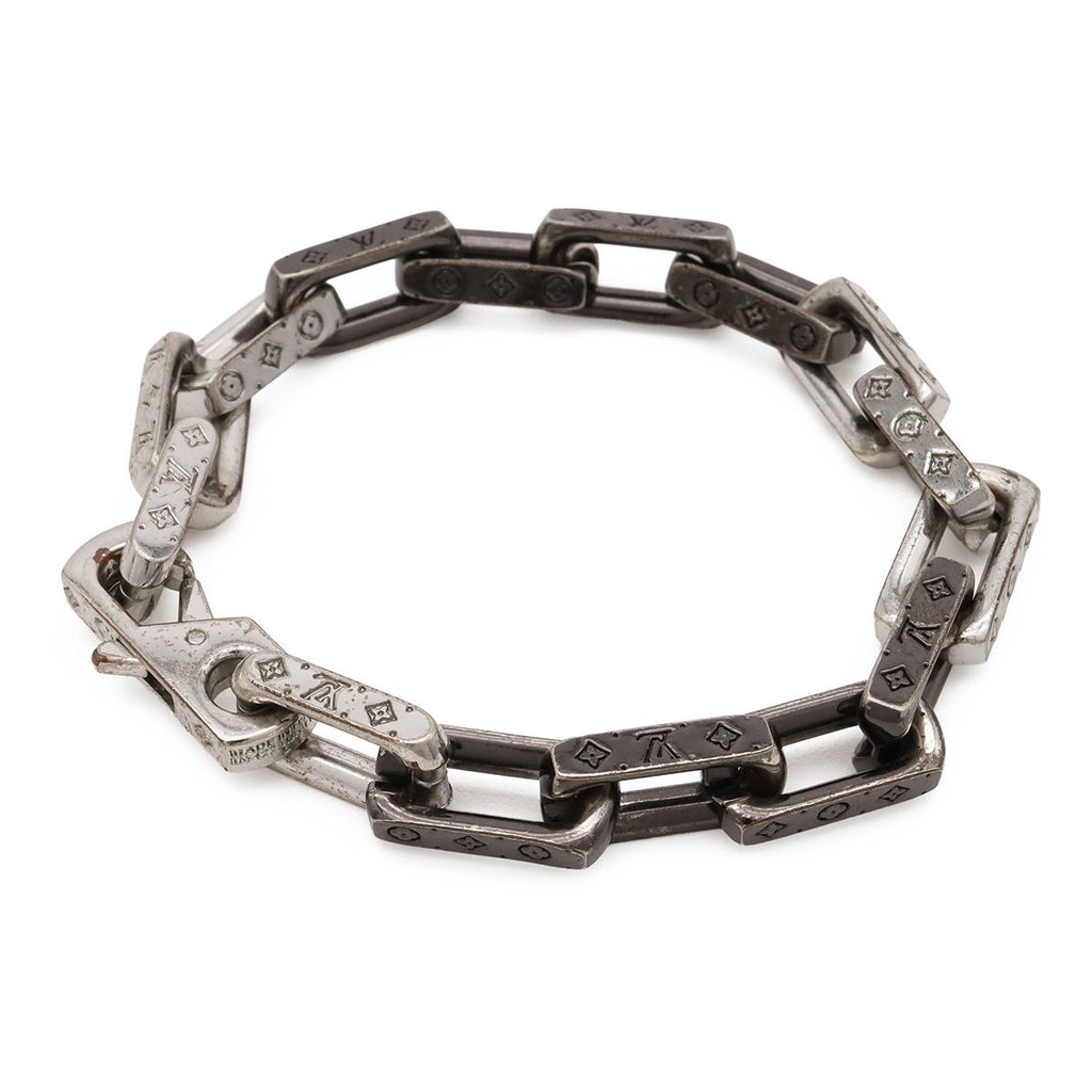 Louis Vuitton Bracelet Chain Monogram Collier Metal Silver — view 2