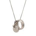 Louis Vuitton Ring Necklace Monogram Pendant Logo Charm Silver