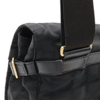 Chanel New Travel Line Messenger Bag Crossbody Nylon Jacquard Black Gold — view 4