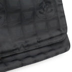 Chanel New Travel Line Messenger Bag Crossbody Nylon Jacquard Black Gold — view 8