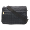 Chanel New Travel Line Messenger Bag Crossbody Nylon Jacquard Black Gold