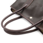 Hermes Garden Party PM Tote Amazonia Leather Khaki Brown Silver — view 4