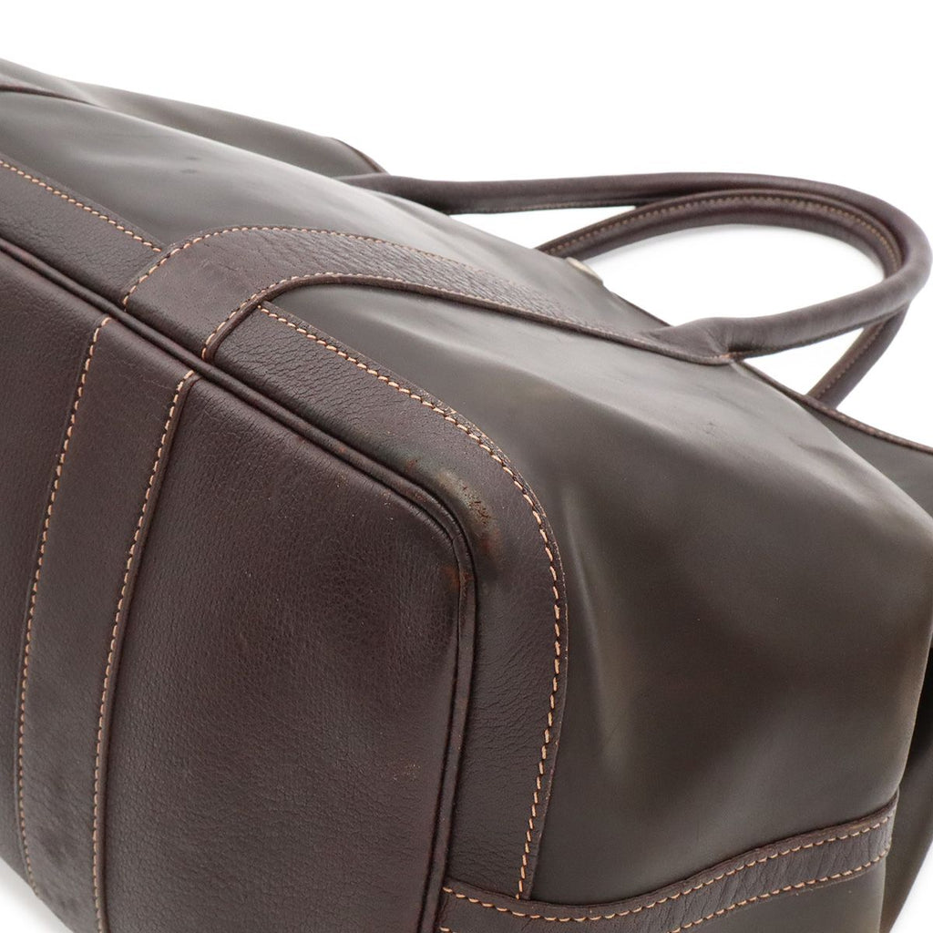 Hermes Garden Party PM Tote Amazonia Leather Khaki Brown Silver — view 3
