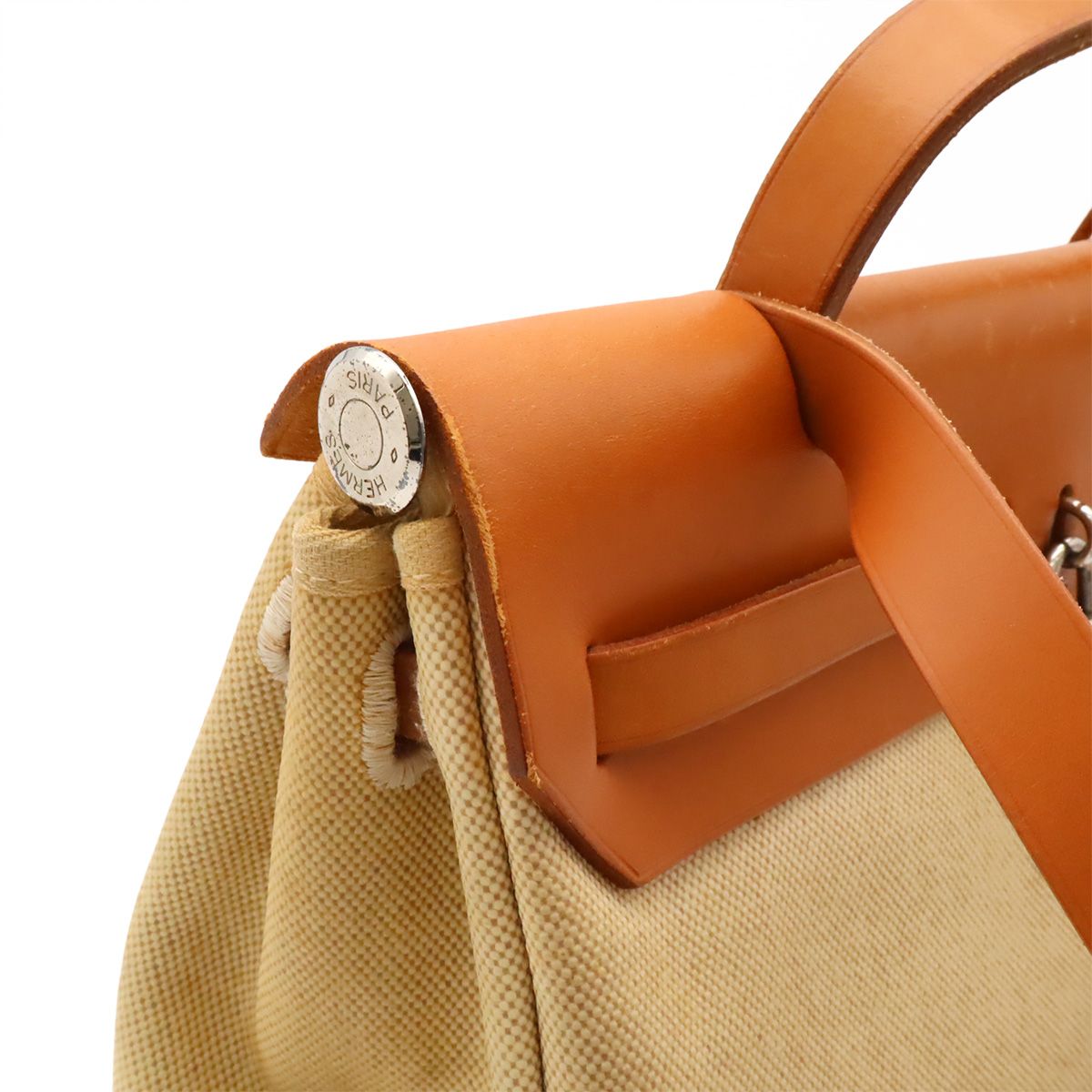 Hermes Herbag PM 2-Way Shoulder Bag Toile Officier GM Black Natural — view 5