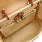 Hermes Herbag PM 2-Way Shoulder Bag Toile Officier GM Black Natural — view 6