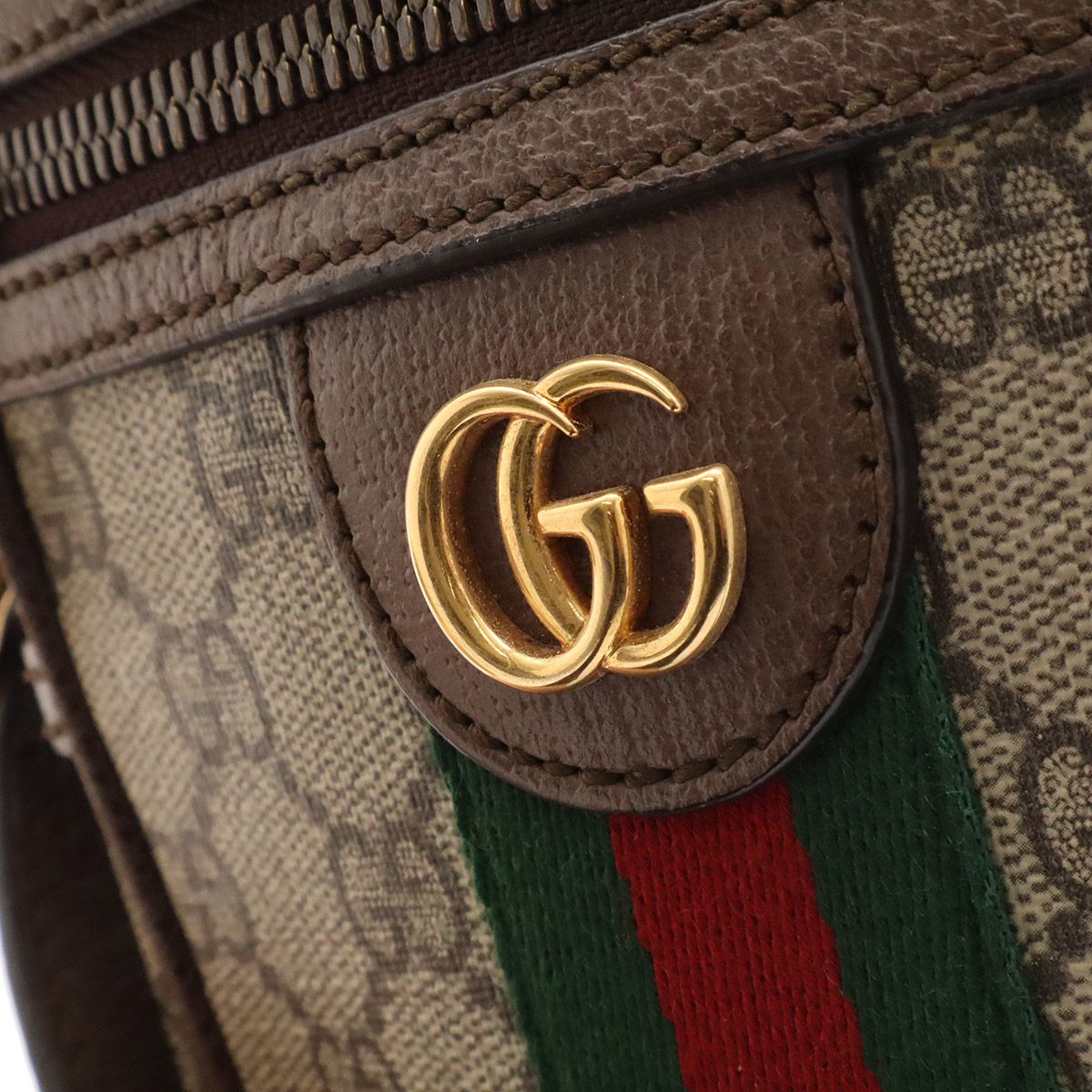 Gucci Ophidia Mini Messenger Bag GG Supreme Sherry Line Pochette Beige — view 6