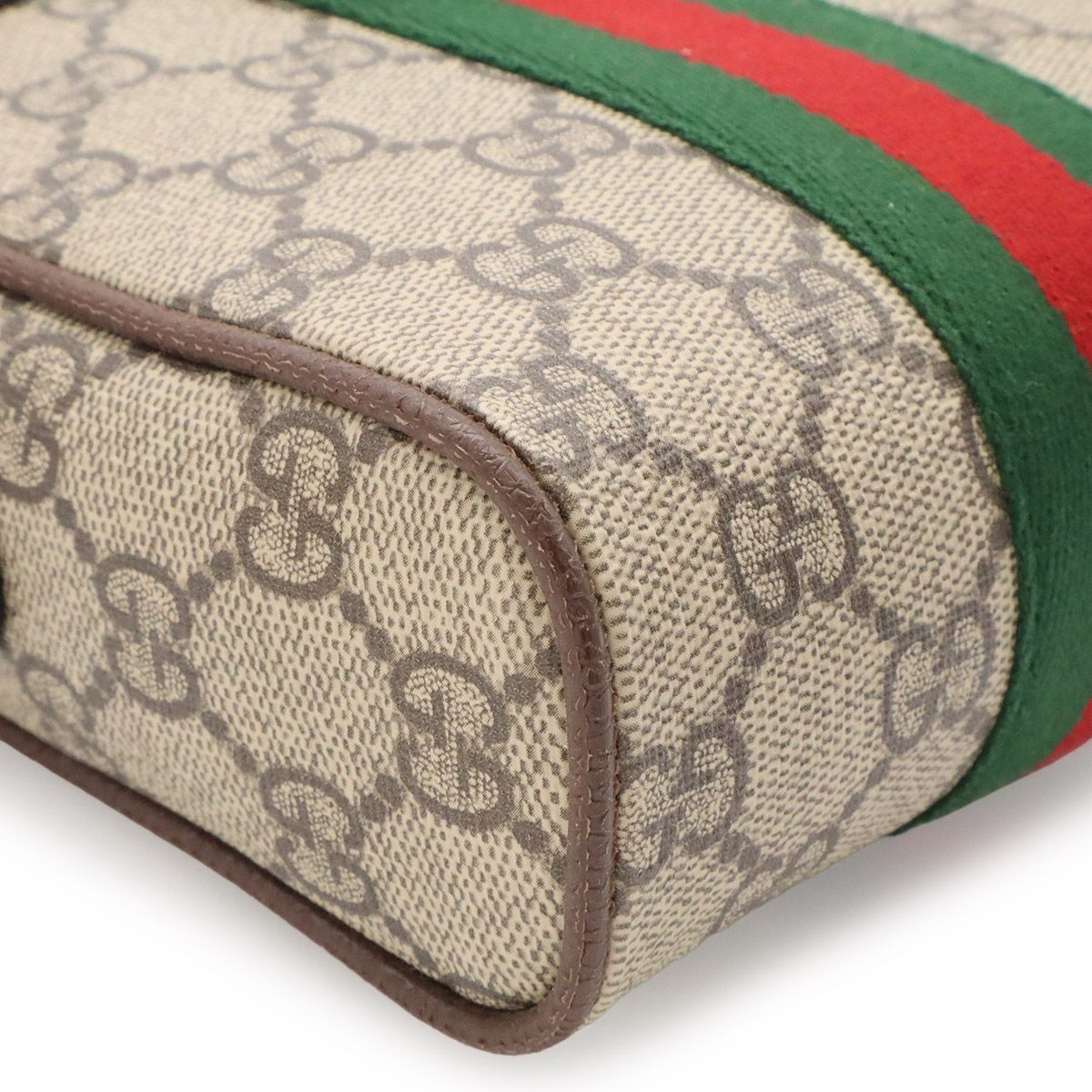 Gucci Ophidia Mini Messenger Bag GG Supreme Sherry Line Pochette Beige — view 3