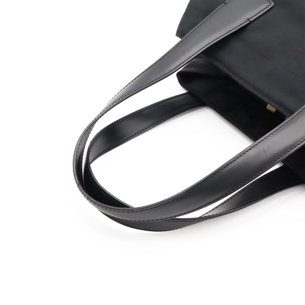 Chanel New Travel Line Tote Nylon Jacquard Leather Black — view 4
