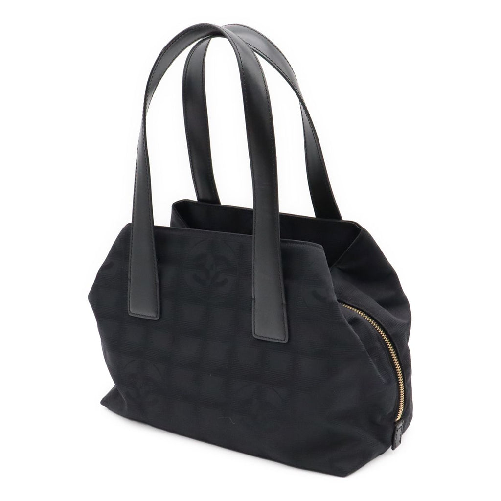 Chanel New Travel Line Tote Nylon Jacquard Leather Black — view 2