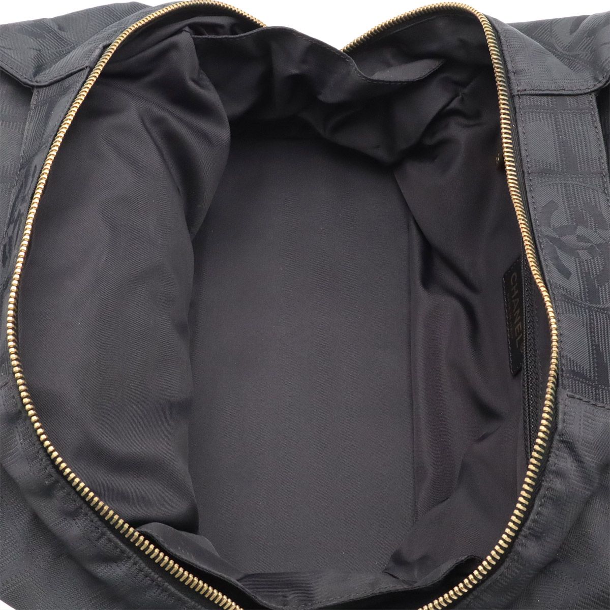 Chanel New Travel Line Tote Nylon Jacquard Leather Black — view 7