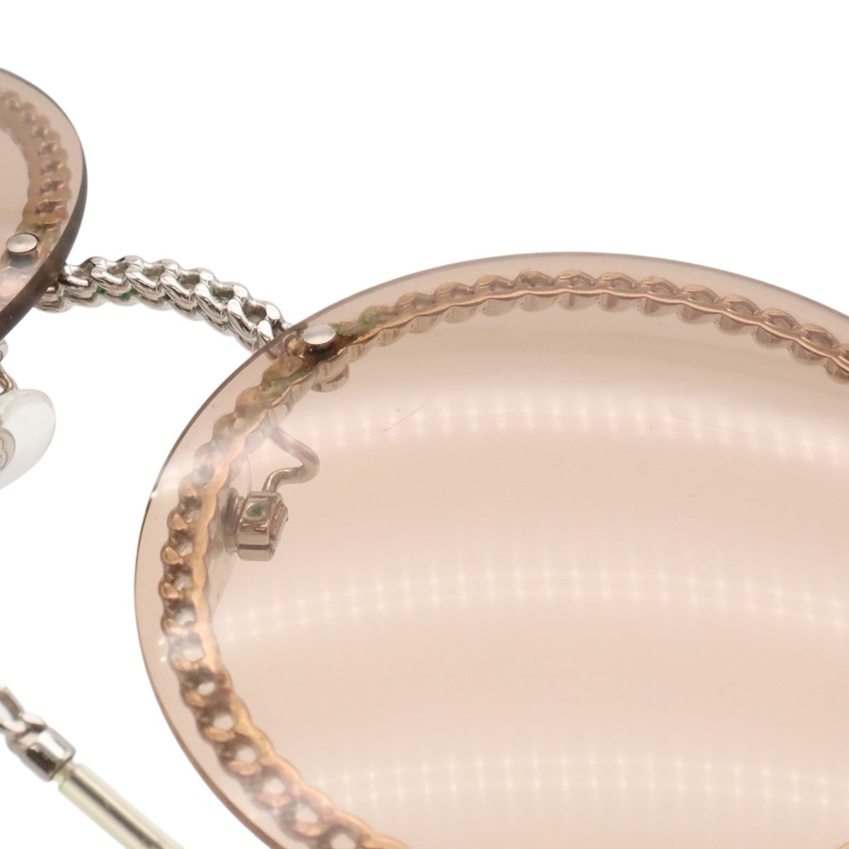 Chanel Glass Chain Sunglasses Round Eyewear — view 7