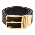 Louis Vuitton Damier Infini Boston Belt 35 Reversible Mocha Dark Brown Gold 90
