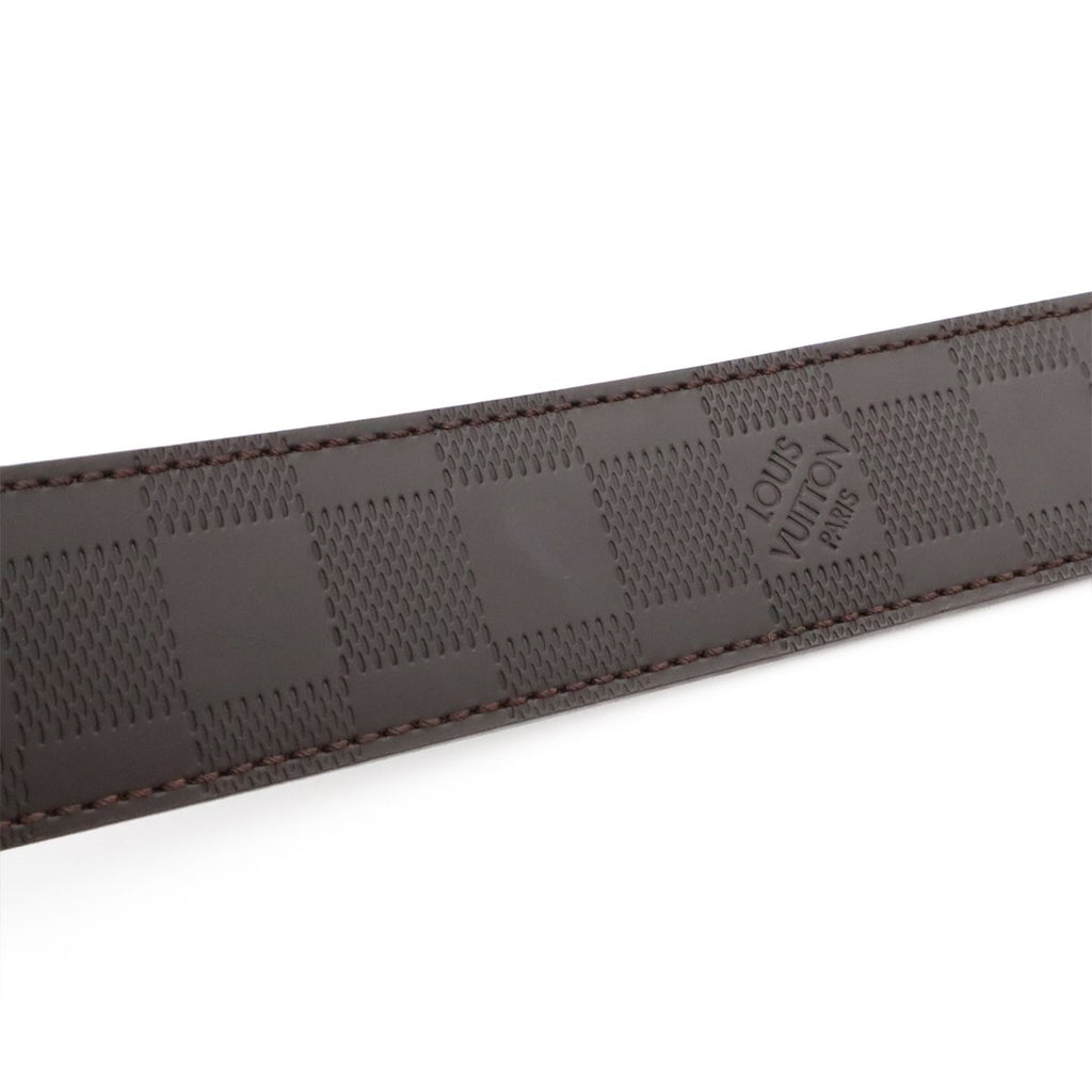 Louis Vuitton Damier Infini Boston Belt 35 Reversible Mocha Dark Brown Gold 90 — view 5