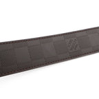 Louis Vuitton Damier Infini Boston Belt 35 Reversible Mocha Dark Brown Gold 90 — view 5