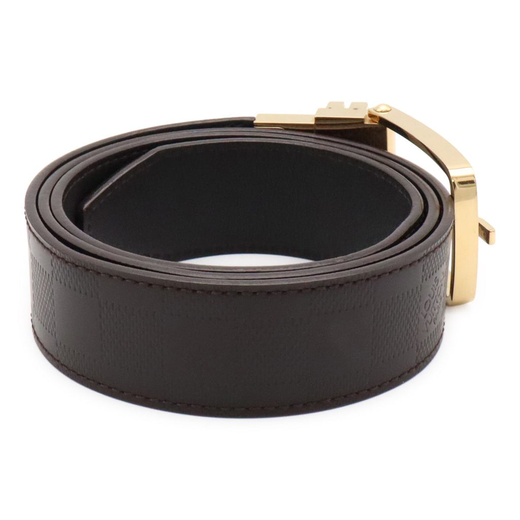 Louis Vuitton Damier Infini Boston Belt 35 Reversible Mocha Dark Brown Gold 90 — view 2