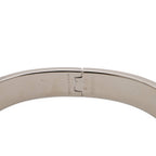 Hermes Click HH Enamel Bracelet Bangle Metal Silver Noir Matte Black — view 4