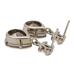 Chanel CC Logo Swing Earrings Metal Crystal Pear — view 5