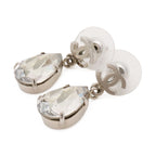 Chanel CC Logo Swing Earrings Metal Crystal Pear — view 2