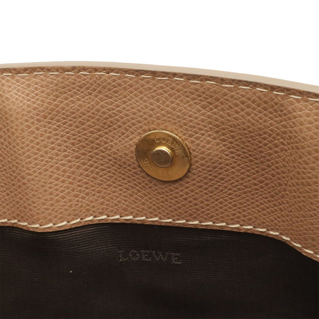 Loewe Anagram All Over Pattern Tote Shoulder Bag Leather Jacquard Canvas Pink — view 8