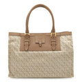 Loewe Anagram All Over Pattern Tote Shoulder Bag Leather Jacquard Canvas Pink