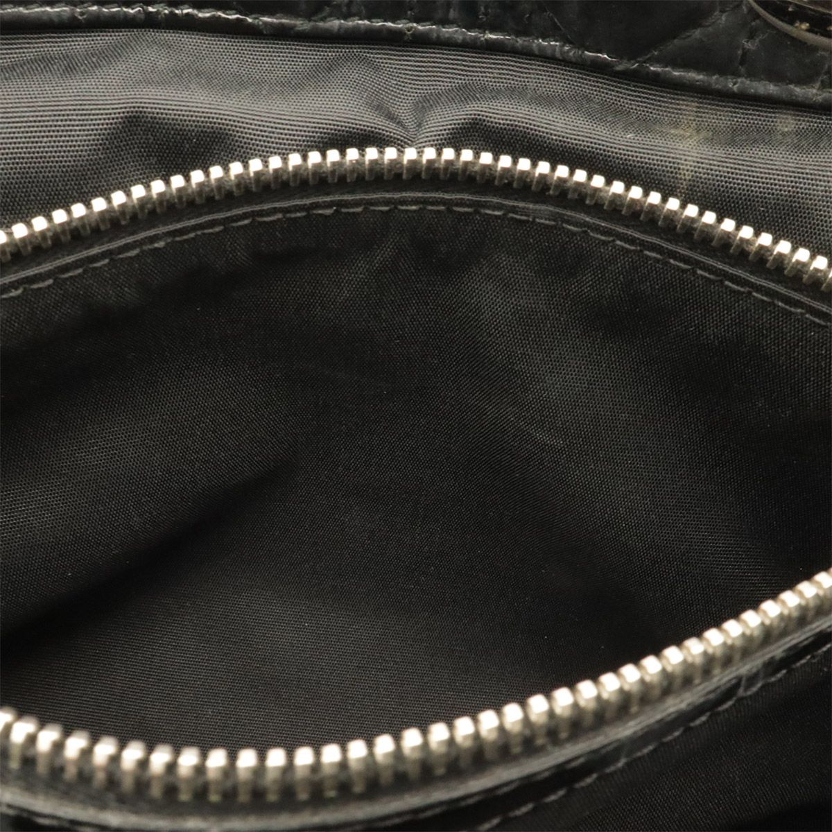 Dior Cannage Tote Enamel Black Silver — view 8