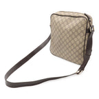 Gucci GG Supreme Plus Shoulder Bag Crossbody Leather Khaki Beige Dark Brown Gold — view 2