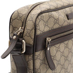 Gucci GG Supreme Plus Shoulder Bag Crossbody Leather Khaki Beige Dark Brown Gold — view 6