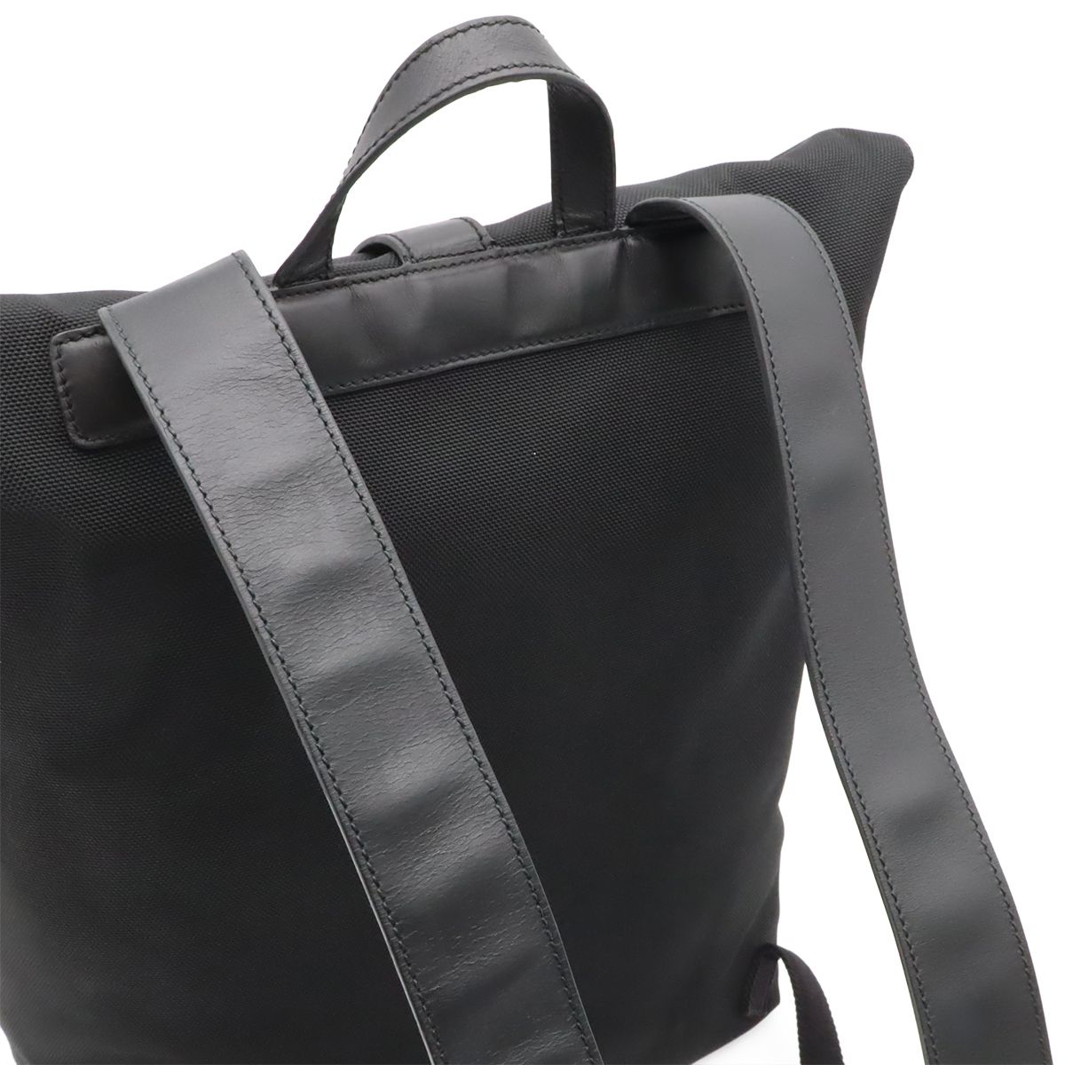 Gucci Band Techno Canvas Web Line Sherry Backpack Leather Black Green — view 4