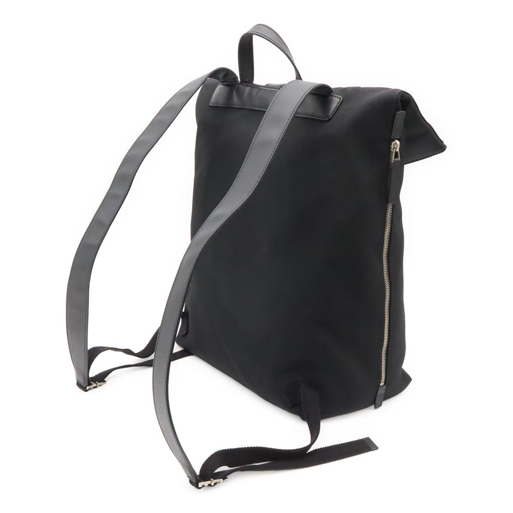 Gucci Band Techno Canvas Web Line Sherry Backpack Leather Black Green — view 2
