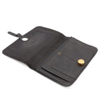 Hermes Dogon Duo GM Wallet fold Togo Leather Black Gold Coin Case — view 5