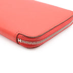 Hermes Azap Long Silk in Zip Around Wallet Veau Rose Jaipur Pink Silver — view 3