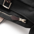 Hermes Marwari PM Shoulder Bag Canvas Leather Black Dark Brown — view 7