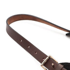 Hermes Marwari PM Shoulder Bag Canvas Leather Black Dark Brown — view 4