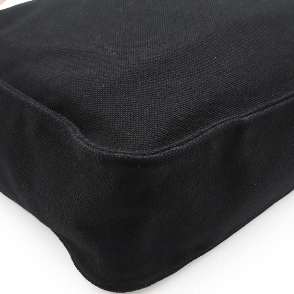 Hermes Marwari PM Shoulder Bag Canvas Leather Black Dark Brown — view 3